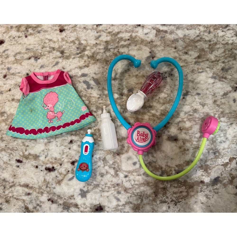 Baby Alive Doctor Kit‎ Stethoscope Outfit Bottle thermometer toy set